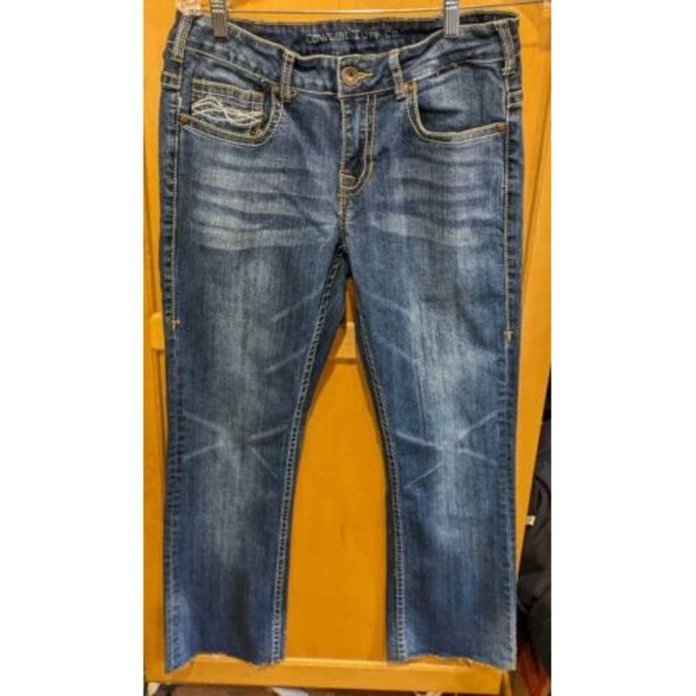 Cowgirl Tuff Co. 28 Women's Denim Jeans Blue Boot Cut Low Rise Dark Wash